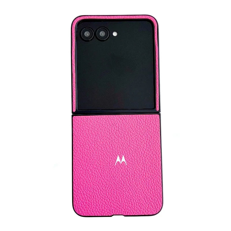 Leather Candy Color Flip Case for Motorola Razr 70 60 50 Ultra