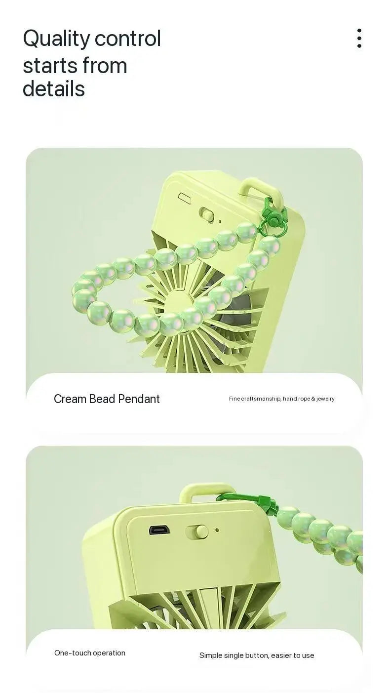 MEET SUN Mini Handheld Fan UK USB Rechargeable Cooling Fan