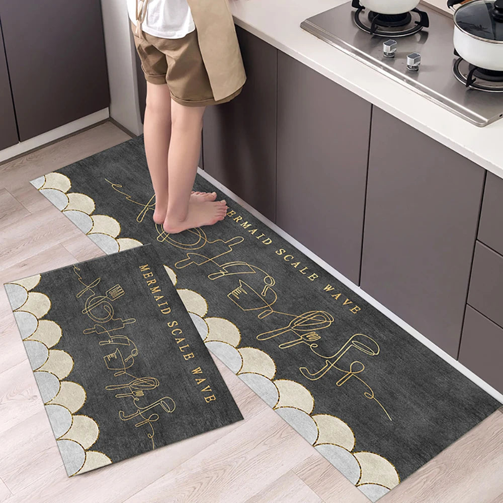 Kitchen Floor Mat UK Soft Washable Anti-Slip Area Rug