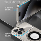 MagSafe Glass Camera Lens Case for iPhone 11 12 13 14 15 16 17 Pro Max