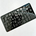 MouTeen263 Nail Stamping Plate Cursive Letter Nail Art Template