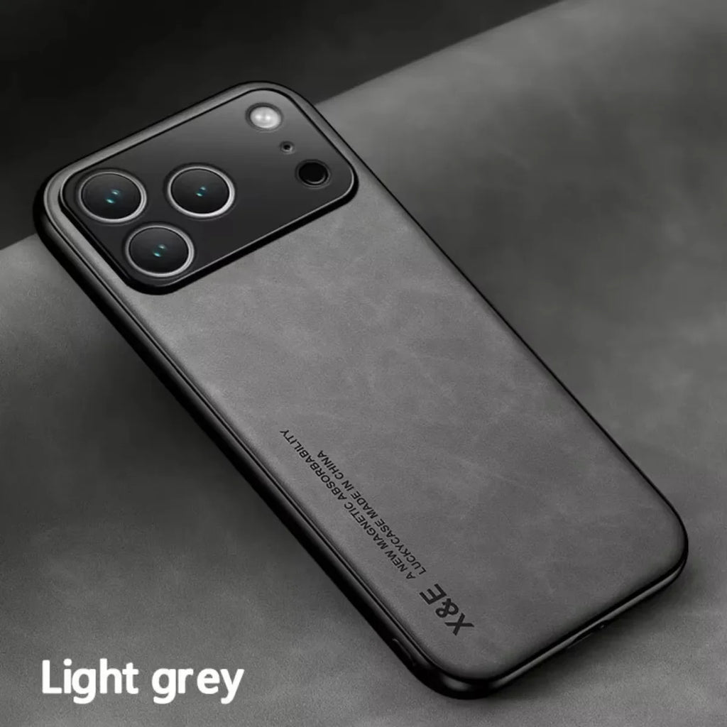 Premium Leather Magnetic Case for iPhone 17 16 15 14 13 Pro Max