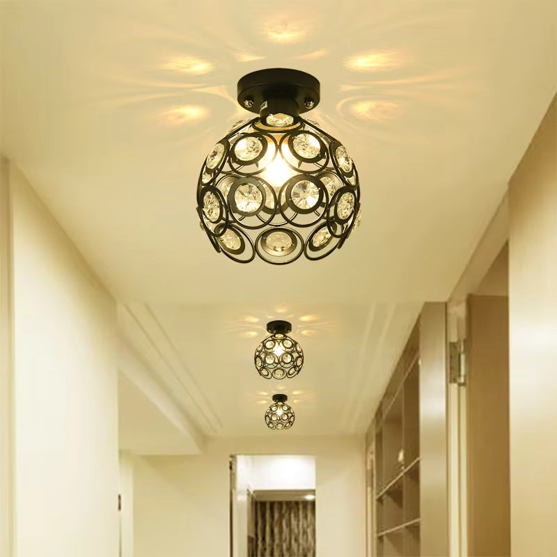 Crystal Restaurant Chandelier Single Head Ceiling Lamp