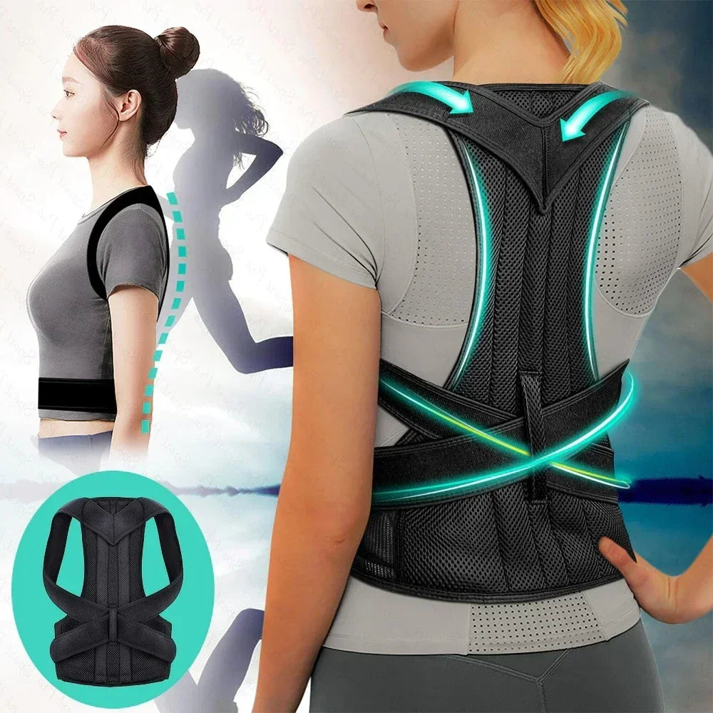 Reinforced Posture Corrector Vest Back Brace Shoulder Support