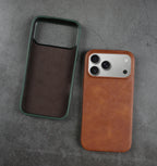 Premium Leather Business Case for iPhone 17 Air 16 15 14 13 12 Pro Max