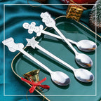 Christmas Coffee Spoon Stainless Steel – Nordic Dessert Spoon Gift Set