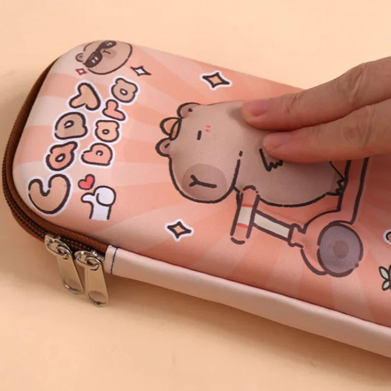 3D Capybara Pencil Case Waterproof Pen Pouch