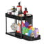 2 Tier Under Sink Organizer Sliding Cabinet Storage Rack with Hooks