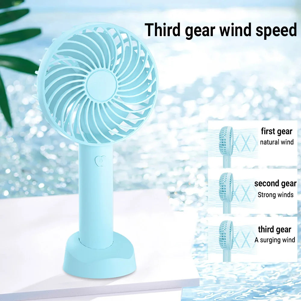 Mini Portable USB Fan UK Rechargeable Handheld Desk Cooler