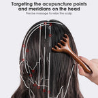 Wooden 6-Claw Head Massager UK Anti-Static Massage Comb