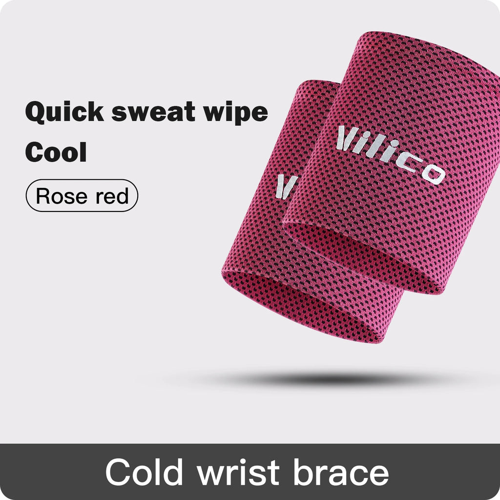 Ice Cooling Wrist Sweatband for Gym, Volleyball & Sports Support