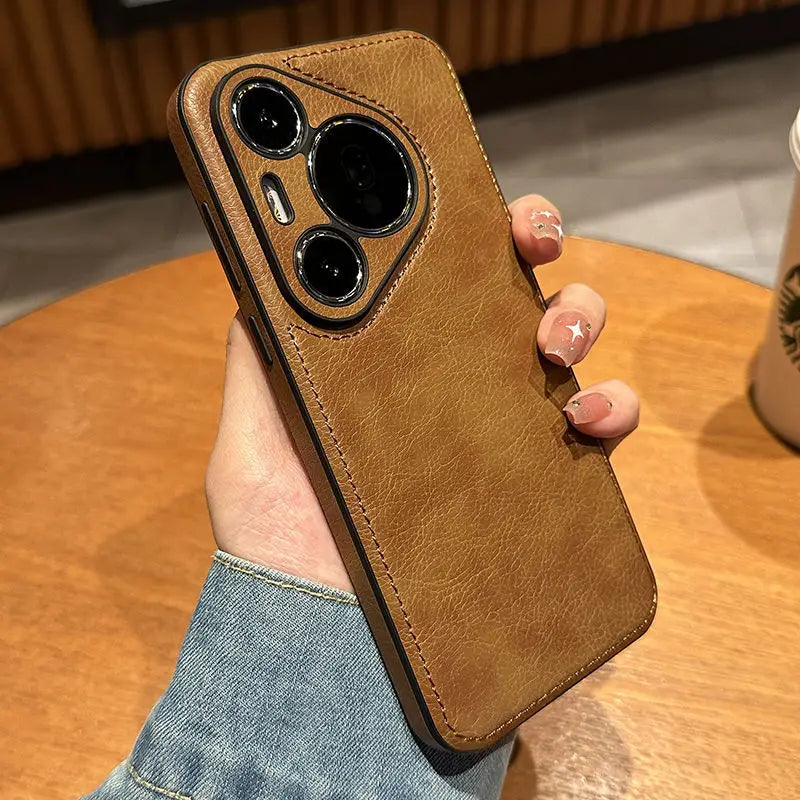 Luxury Vintage Leather Case for Huawei Pura 80 & Mate 40 50 60 70 Pro Main image