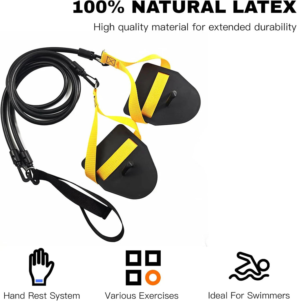 Swimming Resistance Bands Set with Handles for Strength Training