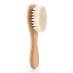 Newborn Baby Wooden Hair Brush & Comb Set Soft Wool Brush