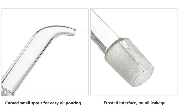 High Borosilicate Glass Oil Pot Leakproof Oil & Vinegar Dispenser Bottle