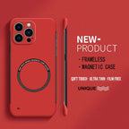 Magnetic Frameless Case for iPhone 15 14 13 12 11 Pro Max