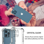 Shockproof Clear Silicone Case for iPhone 17 16 15 14 13 12 11 Pro Max