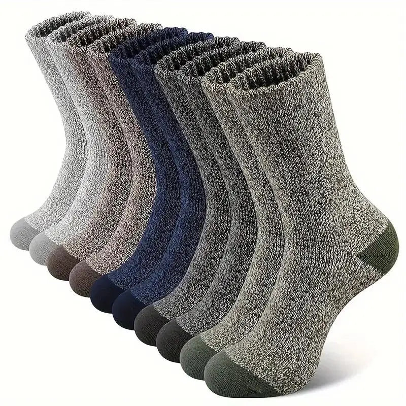 5 Pairs Merino Wool Hiking Socks Men Thick Thermal Cold Weather