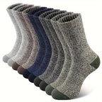 5 Pairs Merino Wool Hiking Socks Men Thick Thermal Cold Weather