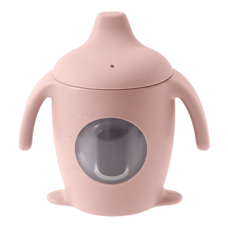 Kids Silicone Water Bottle with Handle Toddler Cup