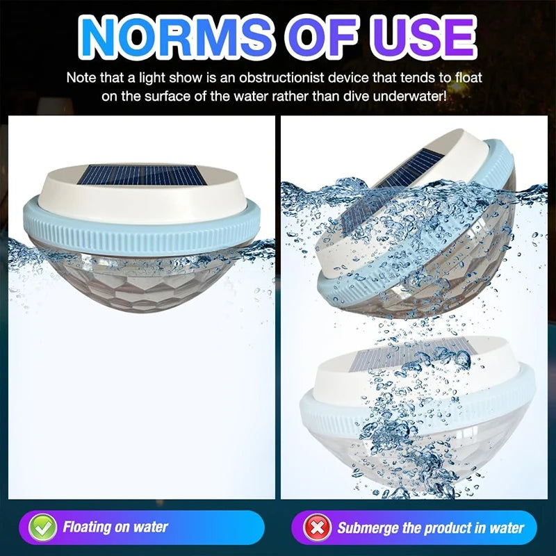 Solar Floating Pool Light 7 Color Waterproof LED Lamp
