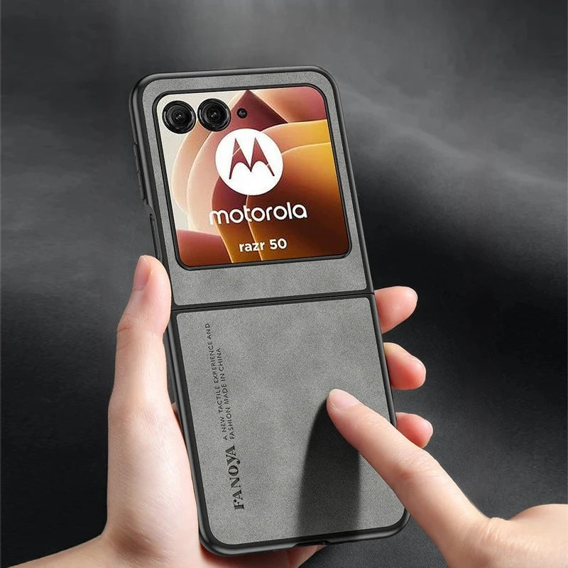 PU Leather Matte Case for Motorola Razr 70 60  50 & 40 Ultra