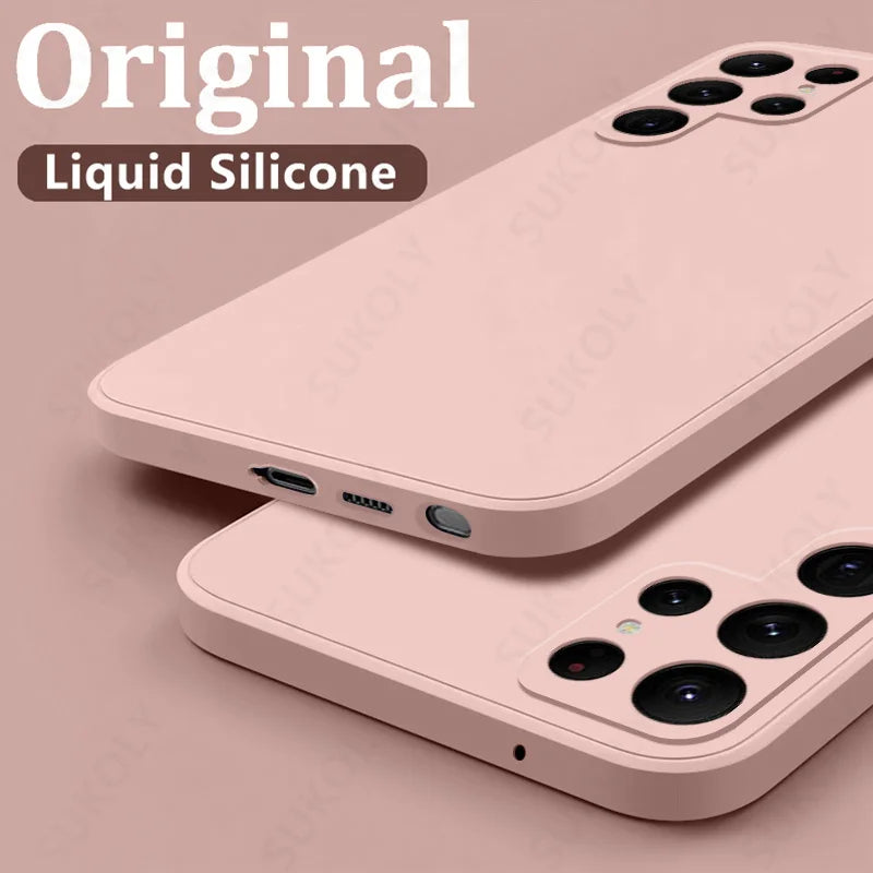 Shockproof Liquid Silicone Case for Samsung Galaxy S22 S23 S24 S25 S26