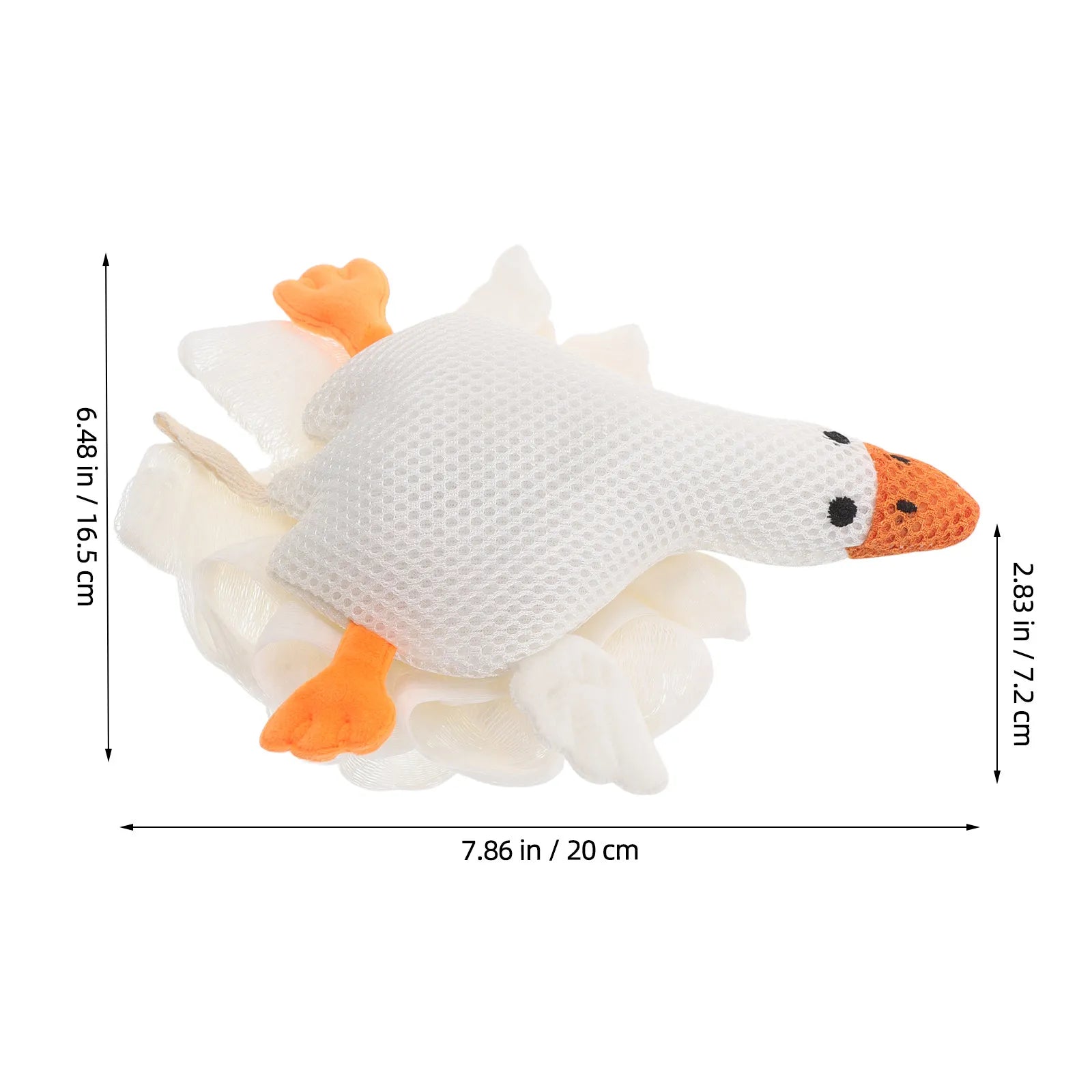 Kids White Goose Bath Loofah Soft Mesh Bath Sponge for Babies