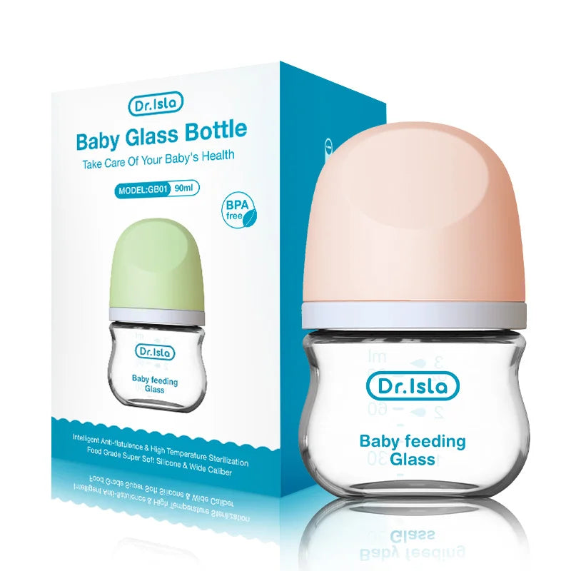MAMIJOY Anti-Choke Glass Baby Bottle BPA Free