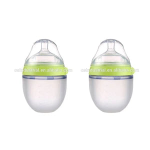 2 Pack BPA Free Baby Feeding Bottles Silicone Set