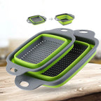 Collapsible Square Colander Silicone Strainer