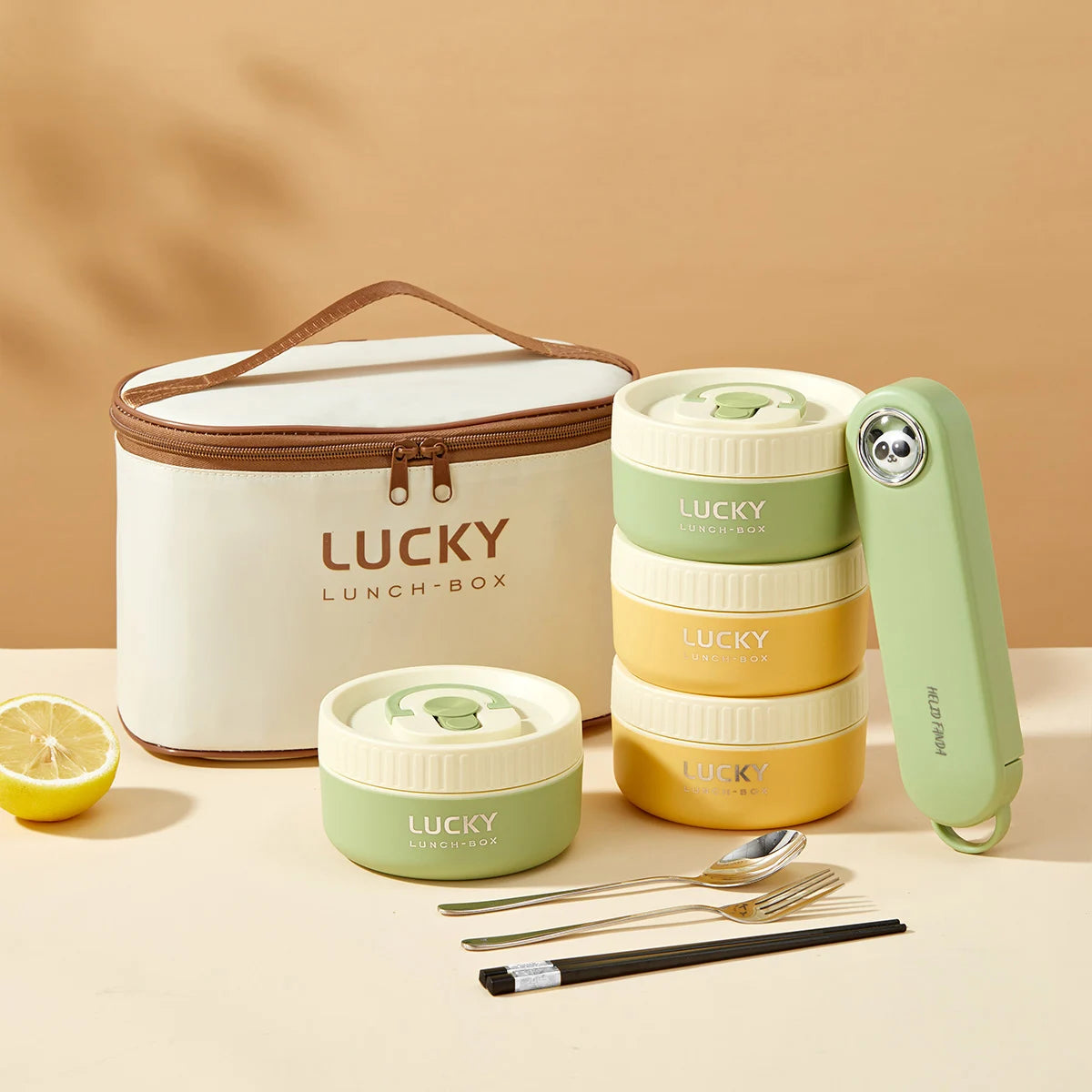 WORTHBUY Portable Thermal Lunch Box 304 Stainless Steel Insulated Bento Box Secondary image