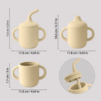 Baby Silicone Straw Cup Snack Container BPA Free