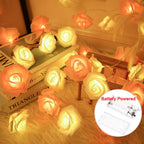 Rose Flower LED Fairy Lights USB String Decoration