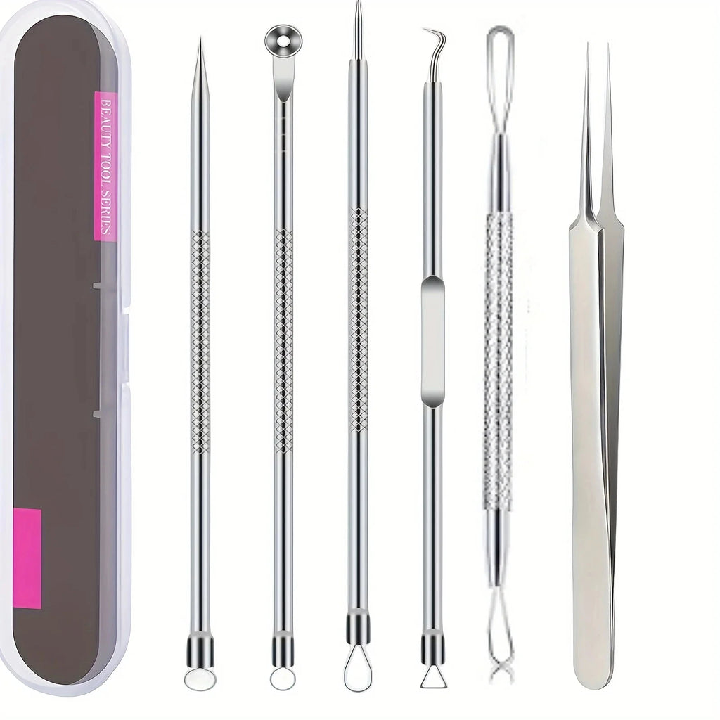 Pimple Tweezer Acne Blackhead Removal Tool Set Skin Face Care