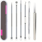 Pimple Tweezer Acne Blackhead Removal Tool Set Skin Face Care