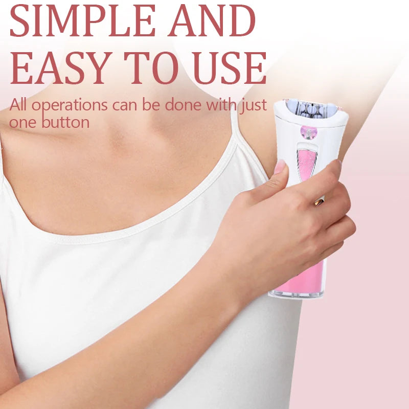 Kemei KM-1999 Portable Women Epilator Facial Body Hair Removal