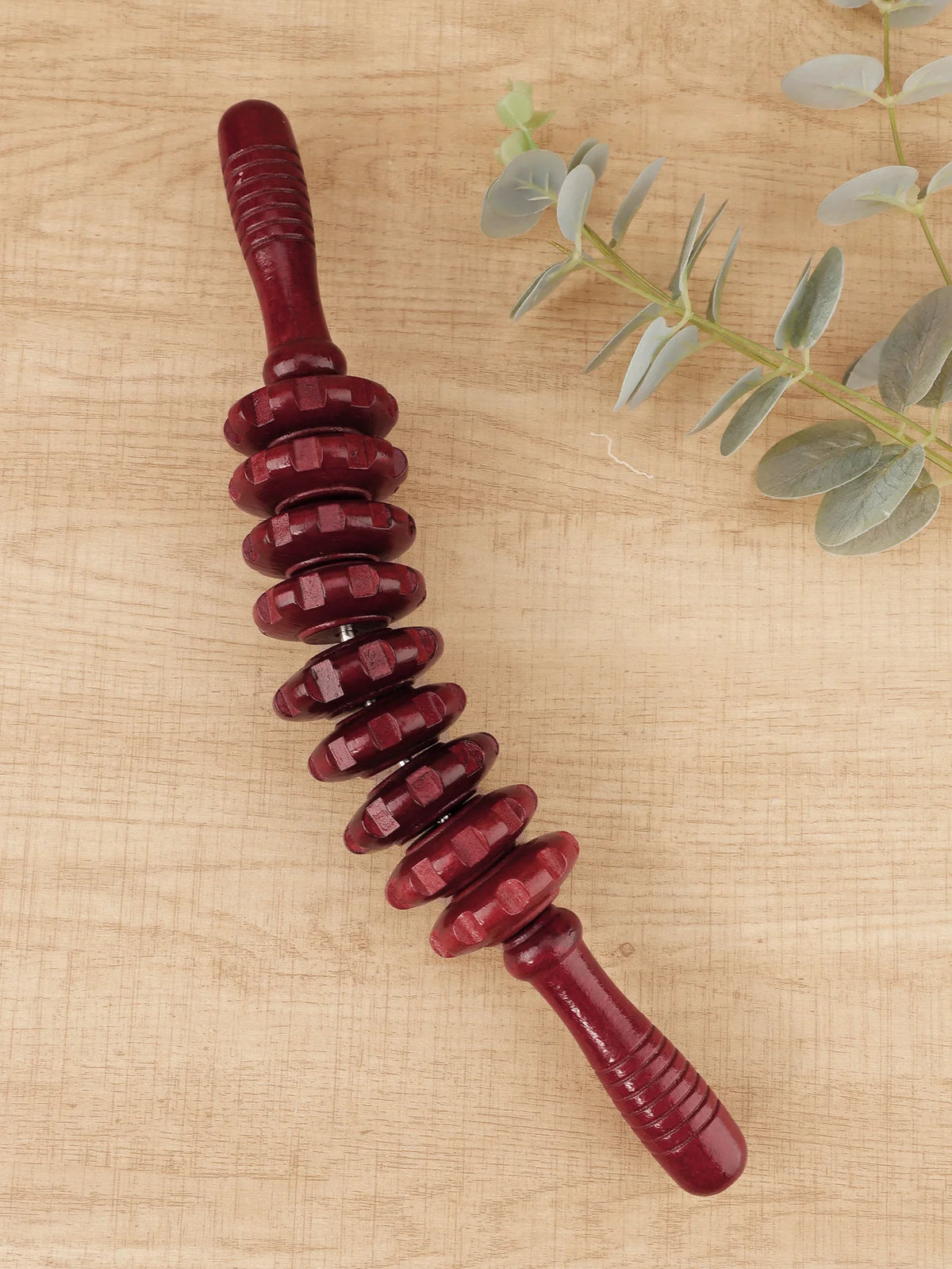 Wooden Therapy Massage Roller Stick for Muscle & Fascia Relief