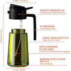 2-in-1 Olive Oil Sprayer Bottle Spray & Pour 470ML Glass Dispenser