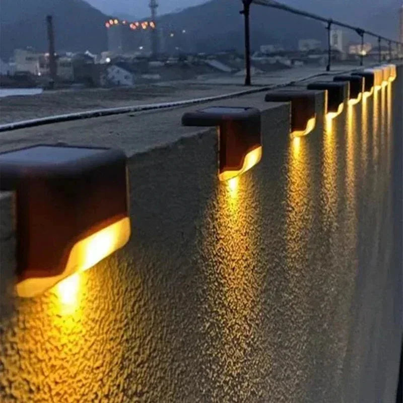 Waterproof Solar LED Step Lights for Garden & Patio Decor