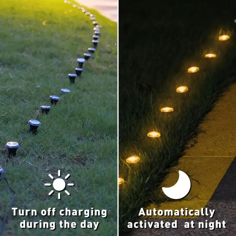 Solar LED Garden Pathway Lights 8 Lighting Modes