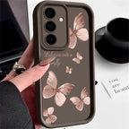 Gold Butterfly TPU Case for Samsung Galaxy S22 S23 S24 S25 S26