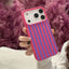 Colorful Striped Couple Case for iPhone 11 12 13 14 15 16 17 Pro Max