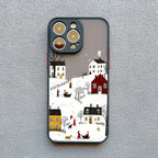 Rural Snow Scenery Phone Case for iPhone 16 15 14 13 12 11 Pro Max
