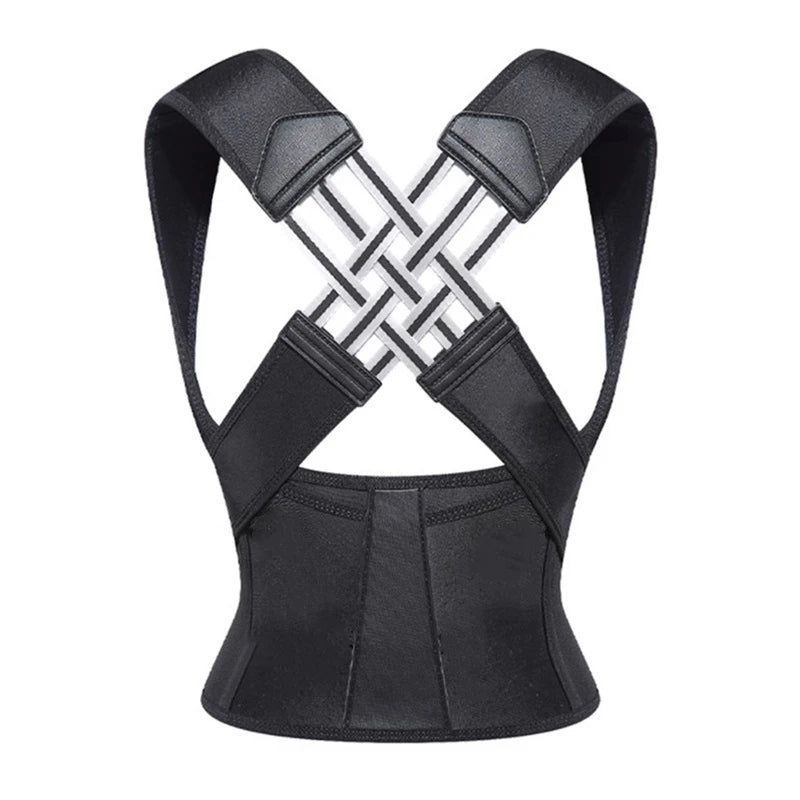 Adjustable Full Back Support Brace Shoulder Straightener Belt