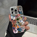 Aesthetic Love Painted Phone Case for iPhone 16 15 14 13 12 Pro Max