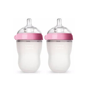2 Pack BPA Free Baby Feeding Bottles Silicone Set