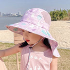 Kids UV Protection Sun Hat Large Brim Fisherman Cap