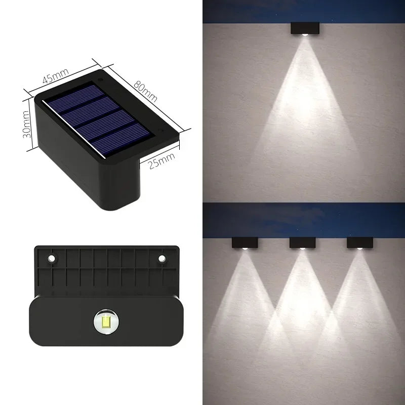Waterproof Solar Wall Lights for Garden, Fence & Pathway Decor