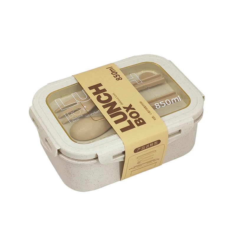 850ML Divided Lunch Box Microwave Safe Bento Food Storage Container